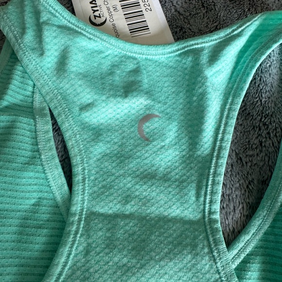 Zyia action wear top. Turquoise copper charged tank - Picture 4 of 5